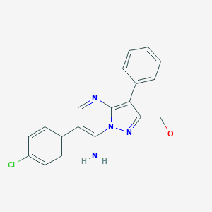 6-(4-Chlorophenyl)-2-(methoxymethyl)-3-phenylpyrazolo[1,5-a]pyrimidin-7-amine
