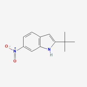 molecular formula C12H14N2O2 B2485750 2-(Tert-butyl)-6-nitro-1H-indole CAS No. 873055-09-5