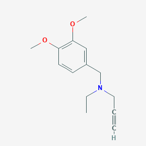 molecular formula C14H19NO2 B2485753 [(3,4-Dimethoxyphenyl)methyl](ethyl)(prop-2-yn-1-yl)amine CAS No. 1223437-78-2