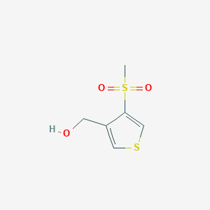 molecular formula C6H8O3S2 B2485756 (4-Methylsulfonylthiophen-3-yl)methanol CAS No. 2567496-59-5