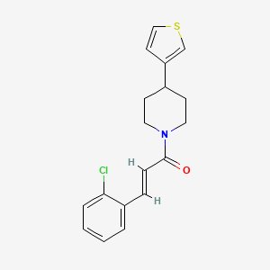 (E)-3-(2-chlorophenyl)-1-(4-(thiophen-3-yl)piperidin-1-yl)prop-2-en-1-one