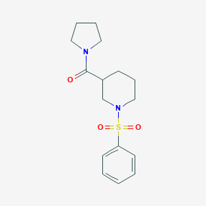 molecular formula C16H22N2O3S B248577 [1-(Phenylsulfonyl)piperidin-3-yl](pyrrolidin-1-yl)methanone 
