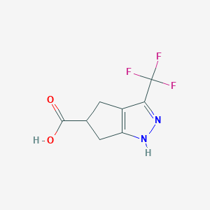 molecular formula C8H7F3N2O2 B2485798 3-(Trifluoromethyl)-1,4,5,6-tetrahydrocyclopenta[c]pyrazole-5-carboxylic acid CAS No. 1495681-98-5