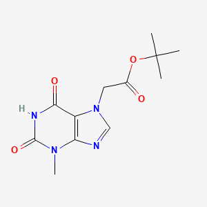 molecular formula C12H16N4O4 B2485805 Tert-butyl 2-(3-methyl-2,6-dioxopurin-7-yl)acetate CAS No. 2470440-22-1
