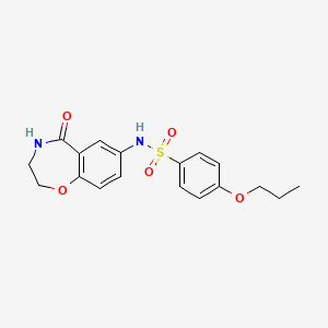 N-(5-oxo-2,3,4,5-tetrahydrobenzo[f][1,4]oxazepin-7-yl)-4-propoxybenzenesulfonamide
