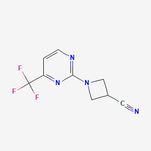 molecular formula C9H7F3N4 B2485821 1-(4-(Trifluoromethyl)pyrimidin-2-yl)azetidine-3-carbonitrile CAS No. 2034513-15-8
