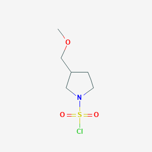 molecular formula C6H12ClNO3S B2485826 3-(Methoxymethyl)pyrrolidine-1-sulfonyl chloride CAS No. 1343854-78-3