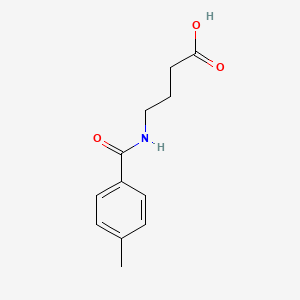 molecular formula C12H15NO3 B2485838 4-[(4-Methylbenzoyl)amino]butanoic acid CAS No. 223465-84-7