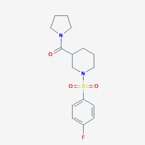 1-[(4-Fluorophenyl)sulfonyl]-3-(1-pyrrolidinylcarbonyl)piperidine