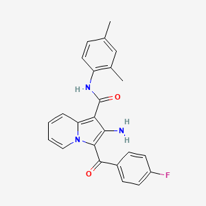 molecular formula C24H20FN3O2 B2485851 2-amino-N-(2,4-dimethylphenyl)-3-(4-fluorobenzoyl)indolizine-1-carboxamide CAS No. 898417-18-0