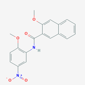 molecular formula C19H16N2O5 B2485854 3-甲氧基-N-(2-甲氧基-5-硝基苯基)萘-2-甲酰胺 CAS No. 325988-13-4