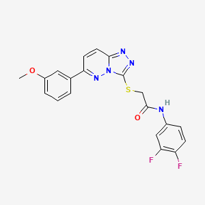 molecular formula C20H15F2N5O2S B2485856 N-(3,4-二氟苯基)-2-((6-(3-甲氧基苯基)-[1,2,4]三唑并[4,3-b]吡啶-3-基)硫)乙酰胺 CAS No. 891097-12-4