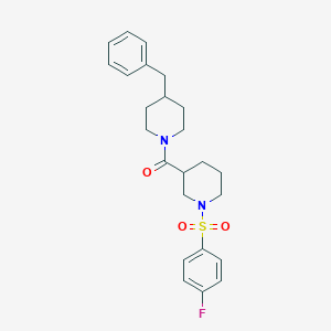 molecular formula C24H29FN2O3S B248586 (4-Benzylpiperidin-1-yl){1-[(4-fluorophenyl)sulfonyl]piperidin-3-yl}methanone 