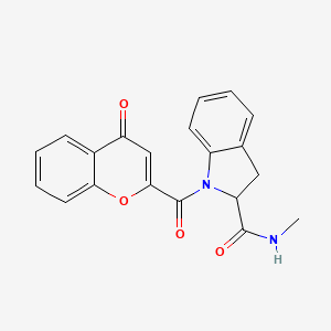 molecular formula C20H16N2O4 B2485872 N-甲基-1-(4-氧代-4H-香豆素-2-甲酰)吲哚啉-2-甲酰胺 CAS No. 1103515-21-4