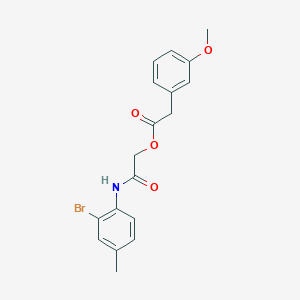 2-[(2-Bromo-4-methylphenyl)amino]-2-oxoethyl (3-methoxyphenyl)acetate