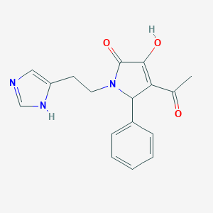 molecular formula C17H17N3O3 B248588 4-acetyl-3-hydroxy-1-[2-(1H-imidazol-4-yl)ethyl]-5-phenyl-1,5-dihydro-2H-pyrrol-2-one 