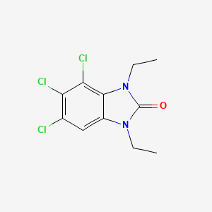 molecular formula C11H11Cl3N2O B2485885 4,5,6-Trichloro-1,3-diethyl-1h-benzo[d]imidazol-2(3h)-one CAS No. 2102410-28-4