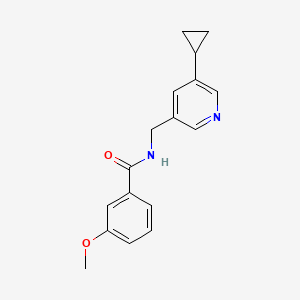 N-((5-cyclopropylpyridin-3-yl)methyl)-3-methoxybenzamide