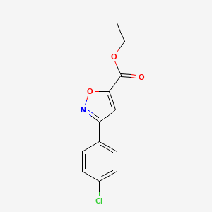 molecular formula C12H10ClNO3 B2485887 Ethyl 3-(4-chlorophenyl)isoxazole-5-carboxylate CAS No. 29363-97-1