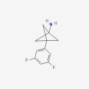 molecular formula C11H11F2N B2485890 3-(3,5-Difluorophenyl)bicyclo[1.1.1]pentan-1-amine CAS No. 2287285-60-1