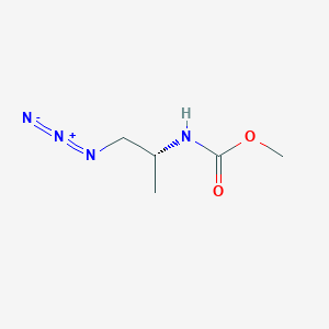 molecular formula C5H10N4O2 B2485896 Methyl N-[(2R)-1-azidopropan-2-yl]carbamate CAS No. 1269440-96-1