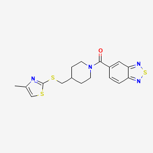 Benzo[c][1,2,5]thiadiazol-5-yl(4-(((4-methylthiazol-2-yl)thio)methyl)piperidin-1-yl)methanone