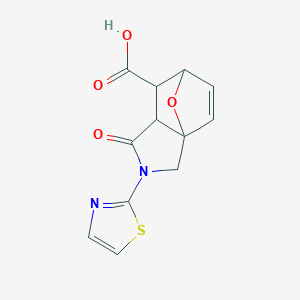 1-Oxo-2-(1,3-thiazol-2-yl)-1,2,3,6,7,7a-hexahydro-3a,6-epoxyisoindole-7-carboxylic acid