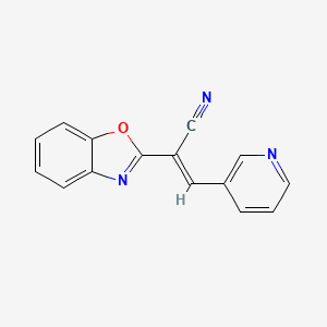 (2E)-2-(1,3-benzoxazol-2-yl)-3-(pyridin-3-yl)prop-2-enenitrile