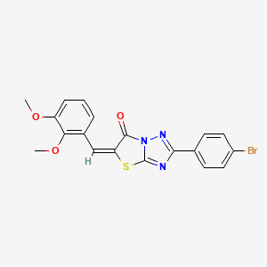 (5E)-2-(4-bromophenyl)-5-(2,3-dimethoxybenzylidene)[1,3]thiazolo[3,2-b][1,2,4]triazol-6(5H)-one