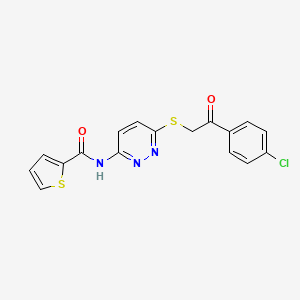 N-(6-((2-(4-chlorophenyl)-2-oxoethyl)thio)pyridazin-3-yl)thiophene-2-carboxamide