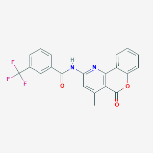 N-(4-methyl-5-oxo-5H-chromeno[4,3-b]pyridin-2-yl)-3-(trifluoromethyl)benzamide