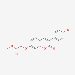 molecular formula C19H16O6 B2485914 甲基2-[3-(4-甲氧基苯基)-2-氧代咯并-7-基氧基]乙酸酯 CAS No. 869080-35-3