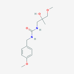 molecular formula C14H22N2O4 B2485918 1-(2-Hydroxy-3-methoxy-2-methylpropyl)-3-(4-methoxybenzyl)urea CAS No. 1334370-08-9