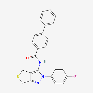 N-(2-(4-fluorophenyl)-4,6-dihydro-2H-thieno[3,4-c]pyrazol-3-yl)-[1,1'-biphenyl]-4-carboxamide