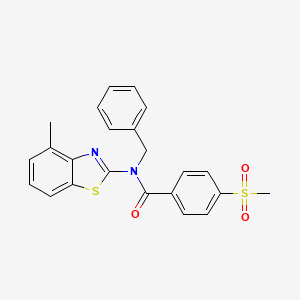 N-benzyl-4-methanesulfonyl-N-(4-methyl-1,3-benzothiazol-2-yl)benzamide