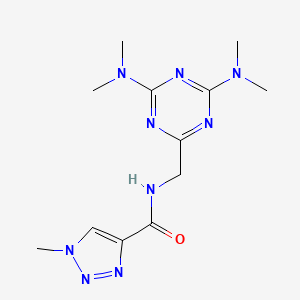 N-((4,6-bis(dimethylamino)-1,3,5-triazin-2-yl)methyl)-1-methyl-1H-1,2,3-triazole-4-carboxamide