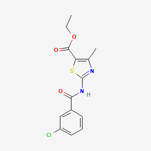 Ethyl 2-[(3-chlorobenzoyl)amino]-4-methyl-1,3-thiazole-5-carboxylate