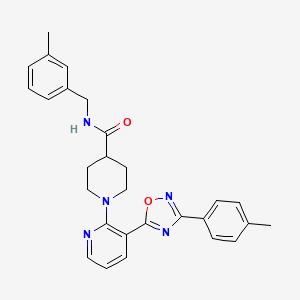 N-(3-methylbenzyl)-1-{3-[3-(4-methylphenyl)-1,2,4-oxadiazol-5-yl]pyridin-2-yl}piperidine-4-carboxamide