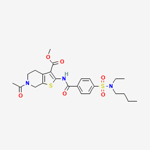 methyl 6-acetyl-2-(4-(N-butyl-N-ethylsulfamoyl)benzamido)-4,5,6,7-tetrahydrothieno[2,3-c]pyridine-3-carboxylate