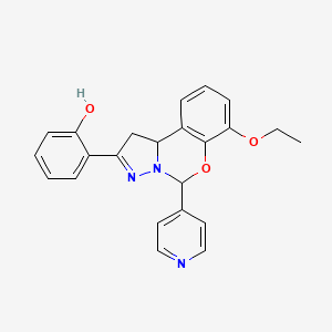 2-(7-ethoxy-5-(pyridin-4-yl)-5,10b-dihydro-1H-benzo[e]pyrazolo[1,5-c][1,3]oxazin-2-yl)phenol