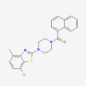 molecular formula C23H20ClN3OS B2485938 (4-(7-Chloro-4-methylbenzo[d]thiazol-2-yl)piperazin-1-yl)(naphthalen-1-yl)methanone CAS No. 922656-38-0