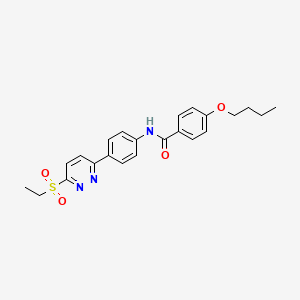 4-butoxy-N-(4-(6-(ethylsulfonyl)pyridazin-3-yl)phenyl)benzamide