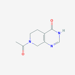 molecular formula C9H11N3O2 B2485943 7-acetyl-3H,4H,5H,6H,7H,8H-pyrido[3,4-d]pyrimidin-4-one CAS No. 1803609-82-6