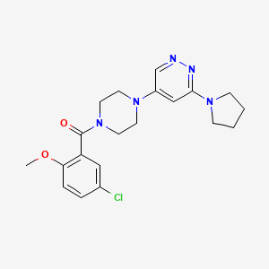 (5-Chloro-2-methoxyphenyl)(4-(6-(pyrrolidin-1-yl)pyridazin-4-yl)piperazin-1-yl)methanone