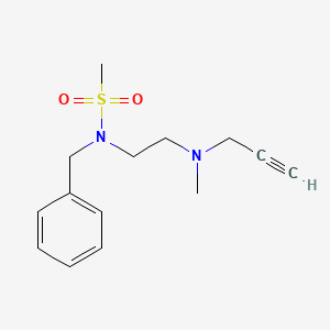 molecular formula C14H20N2O2S B2485957 N-Benzyl-N-[2-[methyl(prop-2-ynyl)amino]ethyl]methanesulfonamide CAS No. 1825663-95-3