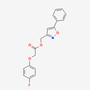 (5-Phenylisoxazol-3-yl)methyl 2-(4-fluorophenoxy)acetate