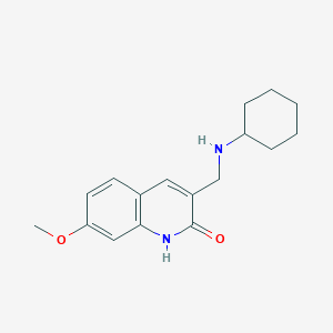 molecular formula C17H22N2O2 B2485974 3-Cyclohexylaminomethyl-7-methoxy-1H-quinolin-2-one CAS No. 462068-04-8