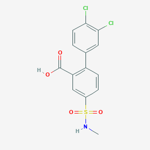 2-(3,4-Dichlorophenyl)-5-(methylsulfamoyl)benzoic acid