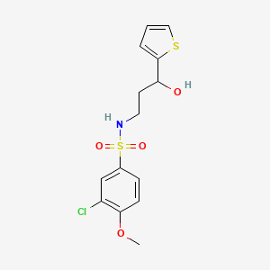 3-chloro-N-(3-hydroxy-3-(thiophen-2-yl)propyl)-4-methoxybenzenesulfonamide