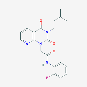 N-(2-fluorophenyl)-2-[3-(3-methylbutyl)-2,4-dioxo-3,4-dihydropyrido[2,3-d]pyrimidin-1(2H)-yl]acetamide